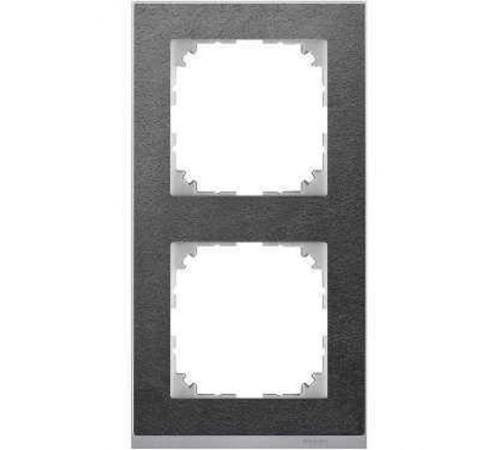 M-Pure D?cor 2-постовая рамка, сланец/цвет алюминия  MTN4020-3669  Schneider Electric
