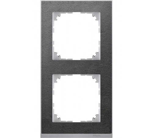 M-Pure D?cor 2-постовая рамка, сланец/цвет алюминия  MTN4020-3669  Schneider Electric