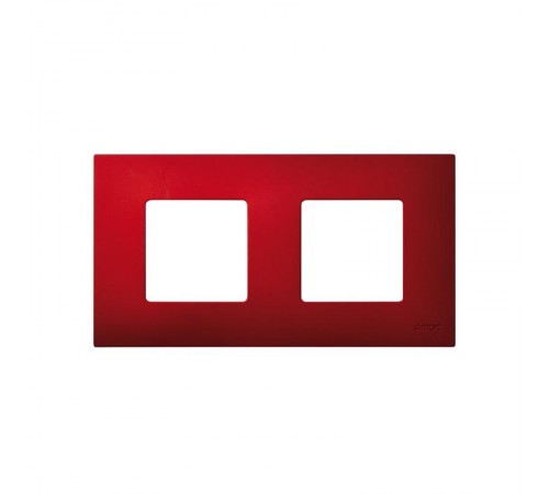 Simon 27 Накладка декоративная на рамку базовую, 2 поста, S27 Play, Arctic, красный  2700627-080  Simon