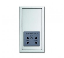 Розетка для электробритвы, 220/115 В, 20 ВА, pure/сталь  2CKA002130A0293  ABB