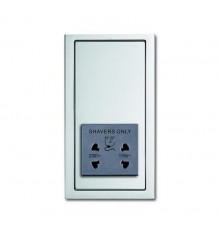 Розетка для электробритвы, 220/115 В, 20 ВА, pure/сталь  2CKA002130A0293  ABB