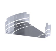 Угол горизонтальный изменяемый 0-45 градусов Стандарт INOX (AISI 316) 300х100  PR16.3625  Промрукав