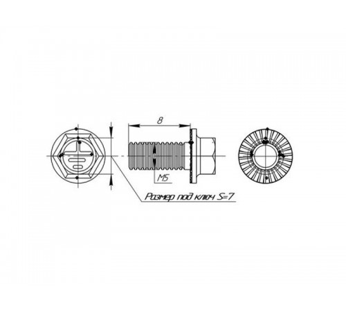 Винт М5x8  wm5x8  EKF