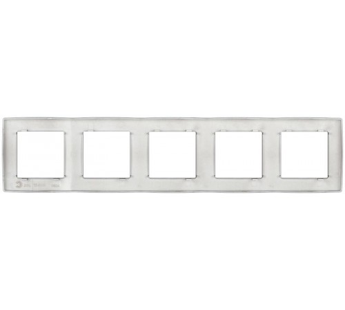 Рамка для розеток и выключателей  Серия 12 12-5005-16 на 5 постов, титан  Б0065743  ЭРА