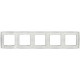Рамка для розеток и выключателей  Серия 12 12-5005-16 на 5 постов, титан  Б0065743  ЭРА