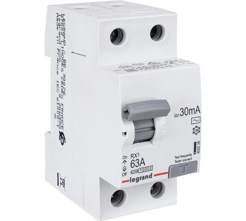 Выключатель дифференциальный (УЗО) RX3 2п 63А 30мА тип AC  402026  Legrand