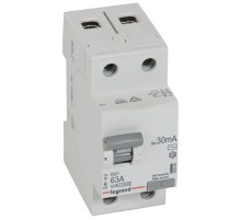 Выключатель дифференциальный (УЗО) RX3 2п 63А 30мА тип AC  402026  Legrand