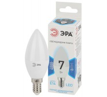 Лампа светодиодная LED 7Вт E14 220В 4000К smd B35 свеча  Б0020539  ЭРА