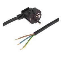 Шнур электрический с вилкой ПВС 3х1,5 мм2 1,5м (черный)  11-1324  REXANT