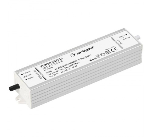 Блок питания ARPV-12060-B (12V, 5.0A, 60W) (Arlight, IP67 Металл, 3 года)  020006  Arlight