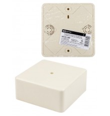 Коробка распределительная КР 100х100х44 о/п, сл. кость, IP40, инд. штрихкод  SQ1401-1809  TDM