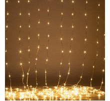 Гирлянда светодиодная   ENIN-200WL занавес водопад теплый белый 3*2 м 200 LED IP20  Б0060416  ЭРА