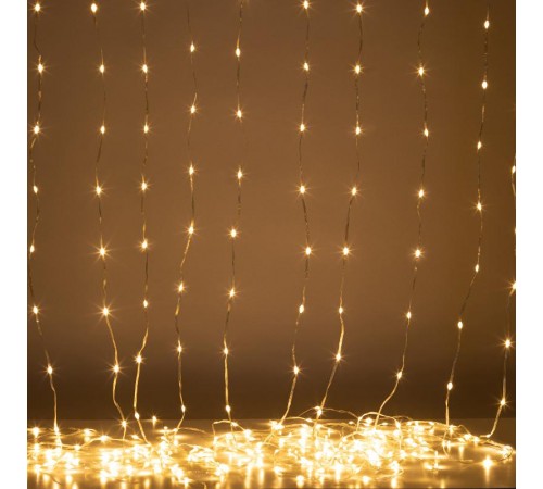 Гирлянда светодиодная   ENIN-200WL занавес водопад теплый белый 3*2 м 200 LED IP20  Б0060416  ЭРА