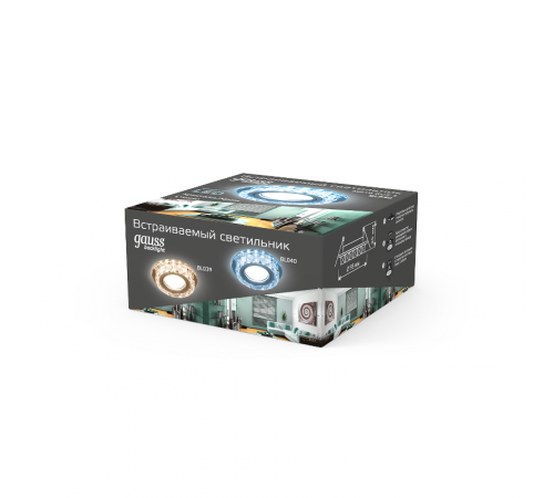 Светильник точечный встраиваемый Backlight BL040 Кругл. Кристалл/Хром, Gu5.3, LED 4100K  BL040  Gauss