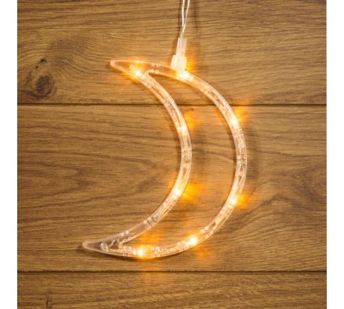 Фигура светодиодная "Месяц" на присоске с подвесом, цвет ТЕПЛЫЙ БЕЛЫЙ  501-014  NEON-NIGHT