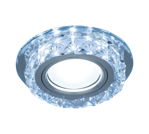 Светильник точечный встраиваемый Backlight BL040 Кругл. Кристалл/Хром, Gu5.3, LED 4100K  BL040  Gauss