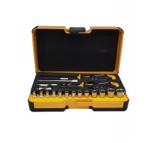 Набор метрических головок с трещоткой и отверткой 1/4" ERGONIC в кейсе, 19 шт  05781956  Felo