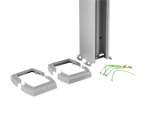 Универсальная колонна алюминиевая с крышкой из алюминия 2 секции, высота 4,02 метра, с возможностью увеличения высоты до 5,3 метра, цвет алюминий  65