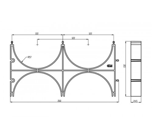 Кластер ССД-Пайп OD 110 мм двойной  110611-00030  СВЯЗЬСТРОЙДЕТАЛЬ