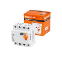 Выключатель дифференциальный (УЗО) ВД1-63 4Р 50А 500мА (тип АС, электромеханическое)  SQ0203-0099  TDM