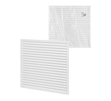 Решетка металл. усиленная 500х500, белая, с покрытием полимерной эмалью,  SQ1807-0742  TDM