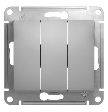 Glossa Алюминий Выключатель 3-клавишный, сх.3, 10АХ  GSL000331  SE