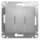 Glossa Алюминий Выключатель 3-клавишный, сх.3, 10АХ  GSL000331  SE