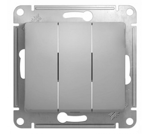 Glossa Алюминий Выключатель 3-клавишный, сх.3, 10АХ  GSL000331  SE
