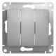 Glossa Алюминий Выключатель 3-клавишный, сх.3, 10АХ  GSL000331  SE