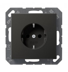 Розетка SCHUKO®; автоматический зажим; термопласт; черный матовый  EP1420SWM  Jung