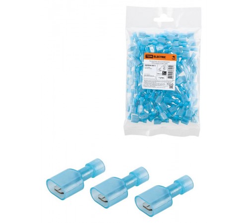 Разъем РпИп 2,5-6 плоский (папа) нейлоновый (100 шт.) TDM