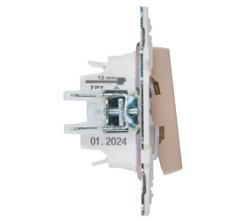 SKANDY Выключатель 2-клавишный 10А SK-V04Sa песочный  SK-V20-0-10-K98  IEK