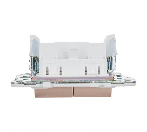 SKANDY Выключатель 2-клавишный 10А SK-V04Sa песочный  SK-V20-0-10-K98  IEK