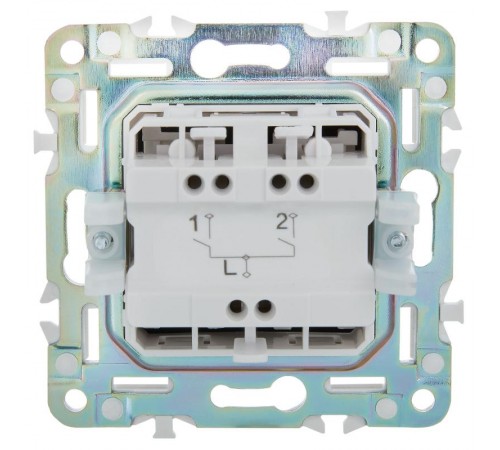 SKANDY Выключатель 2-клавишный 10А SK-V04Sa песочный  SK-V20-0-10-K98  IEK