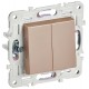 SKANDY Выключатель 2-клавишный проходной 10А SK-V05Sa песочный  SK-V22-0-10-K98  IEK