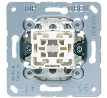 Механизм кнопки без фиксации 10 A / 250 В, с винтовыми зажимами, с 2 x 2 НО контактами, клавиша в нейтральном положении. Рекомендуется только для прог