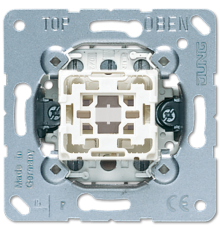 Механизм кнопки без фиксации 10 A / 250 В, с винтовыми зажимами, с 2 x 2 НО контактами, клавиша в нейтральном положении. Рекомендуется только для прог