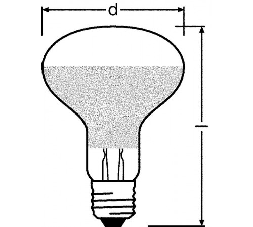 Лампа светодиодная LEDSR8032 4W/827 230V GL E27 10X1RU  4058075055438  OSRAM