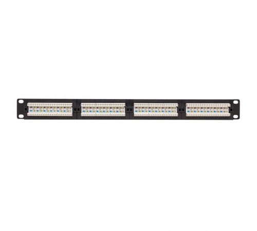 Патч-панель TERACOM PRO 19'' Cat.6 1U неэкранированная UTP 24 порта RJ-45 Dual IDC  TRP-PPNL-6UTP-1U24  EKF