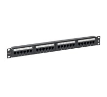 Патч-панель TERACOM PRO 19'' Cat.6 1U неэкранированная UTP 24 порта RJ-45 Dual IDC  TRP-PPNL-6UTP-1U24  EKF