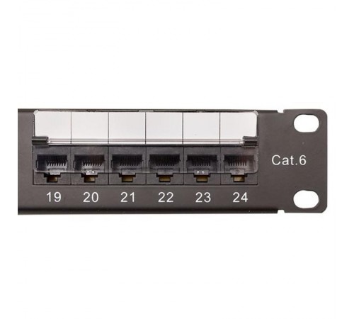 Патч-панель TERACOM PRO 19'' Cat.6 1U неэкранированная UTP 24 порта RJ-45 Dual IDC  TRP-PPNL-6UTP-1U24  EKF
