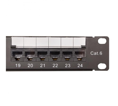 Патч-панель TERACOM PRO 19'' Cat.6 1U неэкранированная UTP 24 порта RJ-45 Dual IDC  TRP-PPNL-6UTP-1U24  EKF