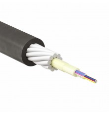 Кабель волоконно-оптический, центр. модуль, бронир. пластик. прутками, для прокладки в грунт, нг(А)-HF, 12 ОВ, кат. OS2 (G.652.D) диэл., 8 кН  RNPW8U