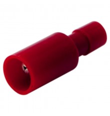 Разъем штекерный полностью изолированный штекер 4 мм 0.5-1.5 мм (РШПи-п 1.5-4/РШИп 1,25-4) красный  08-0561  REXANT