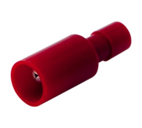 Разъем штекерный полностью изолированный штекер 4 мм 0.5-1.5 мм (РШПи-п 1.5-4/РШИп 1,25-4) красный  08-0561  REXANT
