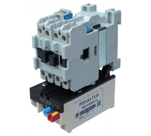 ПМ12-010200 УХЛ4 В, 220В/50Гц, 1з, 10А, нереверсивный, с реле РТТ5-10-1 7,0-10,0А, IP00, пускатель электромагнитный (ЭТ)  ET007021  Электротехник