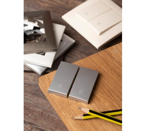 Валенсия лицевая панель выключателя 2-кл. проходного 10А сталь EKF PROxima   ESV10-L-027-30   EKF