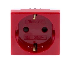 Розетка со шторками з/к 2мод.  16А IP20 красная Viva   45015  DKC