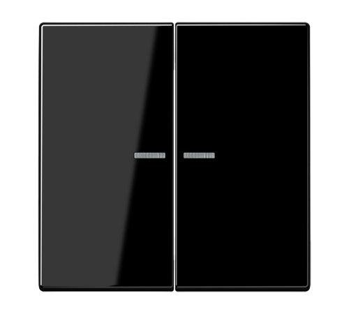 Клавиши для сдвоенного выключателя с подсветкой;чёрные  LS995KO5SW  Jung