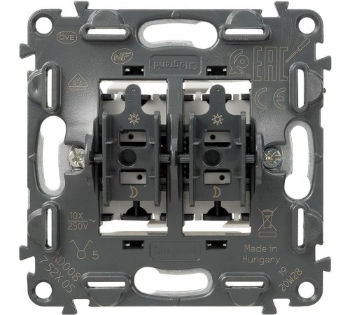 Valena Мех IN'MATIC Выключатель 2-клавишный 10АХ 250В  752005  Legrand